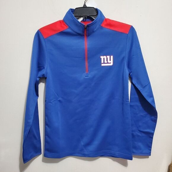 New York Giants NFL Mens Sz SMALLS  Lightweight Quarter Zip Athletic Fleece NWT - Picture 1 of 11